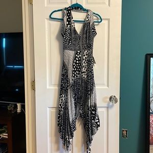 New with tags express handkerchief hem pleated dress